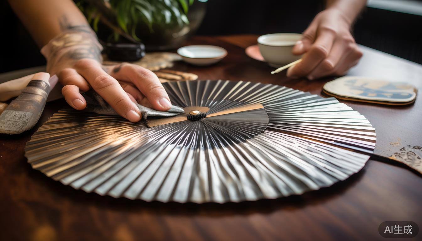 metal tai chi fan